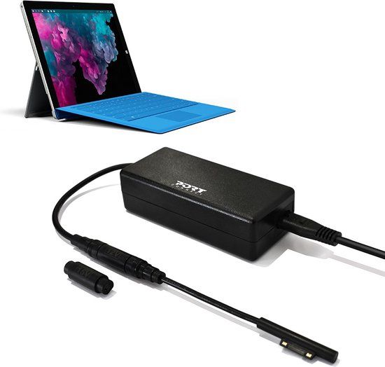 Port Connect Power Supply 60W for Microsoft Surface - EU - Black