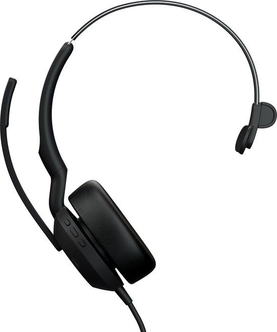 Jabra Evolve2 50 Headset Bedraad Hoofdband Kantoor/callcenter USB Type-C Zwart