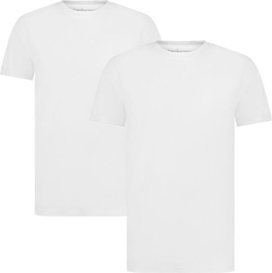 Bamboo Basics 2P O-hals shirts reno wit - XXL