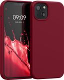 kwmobile telefoonhoesje geschikt voor Apple iPhone 13 - Hoesje met siliconen coating - Smartphone case in rabarber rood