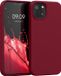 kwmobile telefoonhoesje geschikt voor Apple iPhone 13 - Hoesje met siliconen coating - Smartphone case in rabarber rood