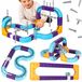 Blocs de construction magnétiques, circuit de course pour voitures, 87 pièces