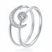 LGT JWLS Lookinggoodtoday Dames Ring Zilverkleurig met Maan en Zirkonia Steen-19mm