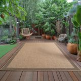 Ayyildiz Tapis d'extérieur et de terrasse Beige 280x370 cm Tapis d'extérieur intérieur Tissé à la machine 5 mm avec aspect Jute naturel pour salon cuisine terrasse balcon