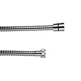 TATAY Doucheslang Dual Flex met Roestvrij Staal Type 301, Universele | Schroefdraad G 1/2" | 50kg van Druk | Lengte 1.5m | Materiaal Messing | Solide Bouw | Onderhoudsvriendelijke Opbouw, Chroom