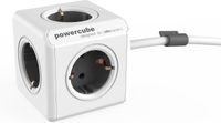 Power-Kubus extended EU gris - Cube multiprise avec 5 prises - Kit de montage de bureau et câble de 1,5m - 230V - 10A max