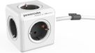 Power-Kubus extended EU gris - Cube multiprise avec 5 prises - Kit de montage de bureau et câble de 1,5m - 230V - 10A max