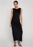 Urban Classics Ruffled Mesh Lange jurk Zwart S