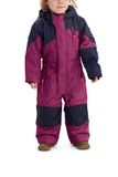 Killtec Kesley Mini skioverall voor kinderen, uniseks, met capuchon en sneeuwvanger, pruim, 86-92 EU