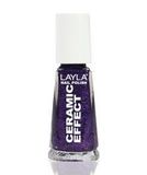 Layla Cosmetics Smalto Layla Ceramic Effect nagellak 10 ml Ultra Violet Glans