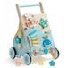 ROBUD Houten loopwagen, baby loophulp, baby walker, zeeesthema