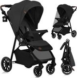 Lionelo Emma One Buggy en kinderwagen tot 22 kg – XXL Kapje – EVA Wielen – Lichtgewicht en Onderhoudsvrij – Verstelbare Rugleuning – Eénhandig Inklapbaar – Verstelbare Duwstang – Centrale Voetrem – 5-Punts Veiligheidsgordel – Stadswandelwagen