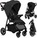 Lionelo Emma One Buggy en kinderwagen tot 22 kg – XXL Kapje – EVA Wielen – Lichtgewicht en Onderhoudsvrij – Verstelbare Rugleuning – Eénhandig Inklapbaar – Verstelbare Duwstang – Centrale Voetrem – 5-Punts Veiligheidsgordel – Stadswandelwagen