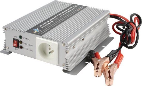 HQ HQ-INV600W/12F Omvormer 12 - 230 V 600 W Grijs