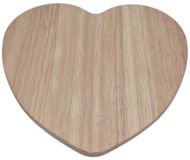 Playwood houten speelgoed broodplankje hartvorm naturel bruin.