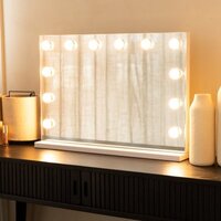 SensaHome Vanity Mirror Pro - Hollywood Make up Spiegel met Verlichting - Wit - 60x40cm