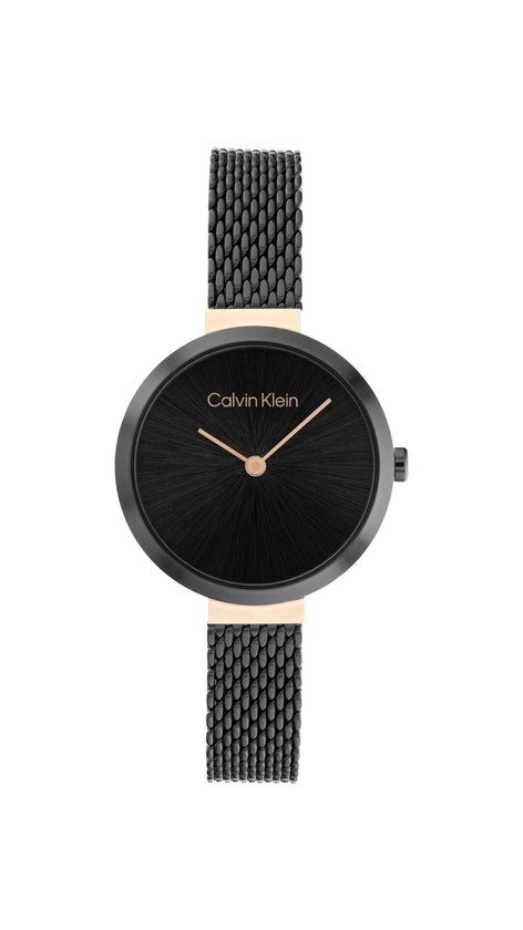 Calvin Klein CK25200084 Dames Horloge - Zilver/Zwart - 28 mm