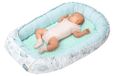 Medi Partners Babynest Knuffelnest 100% Katoen Nest Reis Bed voor baby's 100x60x15cm Uitneembaar inzetstuk (Oceaan met munt Minky)
