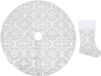 vidaXL - Kerstboomrok - luxe - met - sok - 150 cm - stof - wit