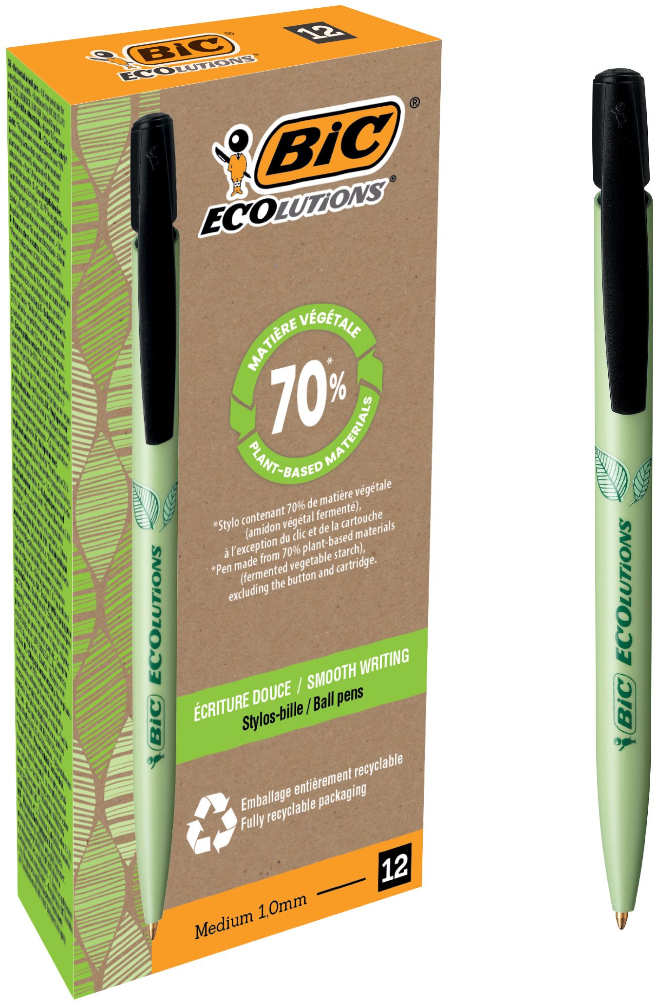 BiC Clic Bio Based Balpen Zwart