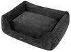 WOUAPY - Sofa Prestige Slaapbank voor honden, slaapbank van fluweel met borduurwerk, praktisch en comfortabel design, maat L, grijs