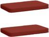 vidaXL - 2-delige - Bankkussens - VUGHT - 2 - st - 100% - Polyester - Rood