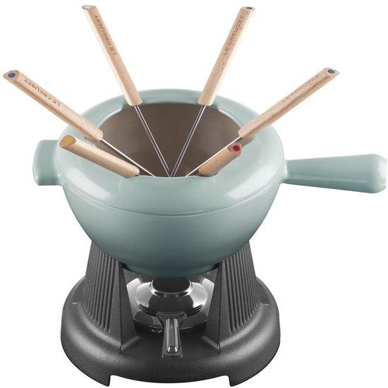 Le Creuset gietijzeren fondueset - 2 liter - Sea Salt