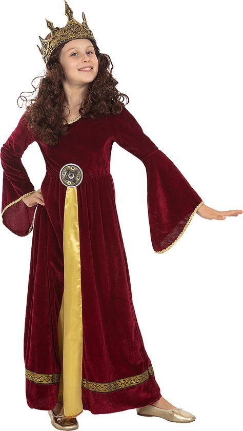 Funidelia Lady Guinevere Costume for Girls - Medieval - Bordeaux Red - Size 107-113 cm
