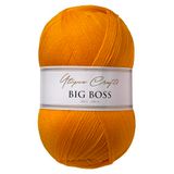 Utopia Crafts Big Boss 400g Acryl Brei- & Haakgaren – 1200m Bol, Machinewasbaar, Oeko-Tex Gecertificeerd, voor Truien, Dekens, Sjaals & Mutsen (Goudsbloem)