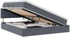 vidaXL Opbergbed met hoofdeinde, donkergrijs, 160 x 200 cm, fluweel