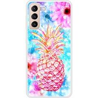Samsung Bedrukt siliconen hoesje compatibel met Galaxy S21 Plus Ananas