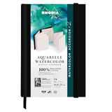 RHODIA TOUCH 116153C - Aquarel Schetsboek 100% Katoen - Dubbele Harmonica - Fijnkorrelig - 300 g/m² - A5 Staand - 32 Pagina's - Elastieksluiting - Hardcover Watercolor Book