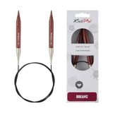 KnitPro Naald-taps toelopende tips, voor rondbreien met alle soorten garen, bruin/rood/roze, 100 cm x 12 mm
