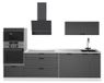 Vicco Complete keukeneenheid "Fame-Line", Donkergrijs/Wit, 280 cm