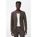 John Varvatos Veste en cuir - Coupe ajustée Veste à revers cranté Champignon