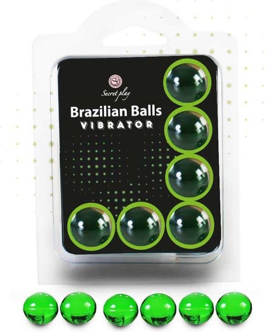 Secret Play Brazilian Balls - Massageolie - Vibrerend - 6 Stuks