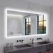 Miroir de salle de bain LED - Miroir mural rectangulaire intelligent 120x70 cm - Miroir de maquillage éclairé - Fonction anti-buée - 3 températures de couleur (3000–6000K) - Capteur tactile - Verre trempé, protection IP44 - Sans cadre