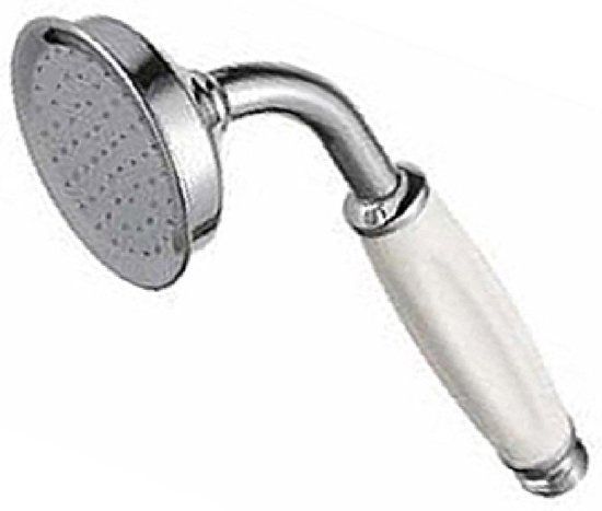 Handdouchekop - chroom wit - rond - 8 cm - 1 straalsoort