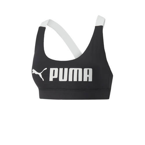 Puma Puma level 2 sportbh zwart/wit