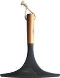 MSV Raamwisser met Bamboe Handgreep - Raamkrabber en Douchekrabber - Zwart - 25,5 x 23 cm