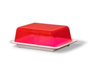 Kimmel Botervloot, kunststof, wit/transparant rood