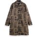 Scotch & Soda Collage Car Coat Art Dept Collage Houndstooth Maat: XL | Single-Breasted Mantels Outlet | Heren | Bruin