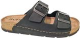 Rohde Leren Heren Slippers Slides - Zwart - 45