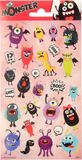 Haza Original Feuille d'autocollants Monstres 26 Pièces Multicolore