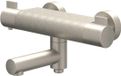 IVY Pact Robinet de thermostat de bain à montage en surface avec bec de bain rétractable et inverseur - Nickel brossé PVD
