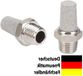 Wan GmbH Silencieux d'air comprimé - Silencieux VA - Purge d'air comprimé - Acier inoxydable - 1/4 pouce - Argenté