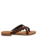 Lazamani Lena suède slippers met studs bruin