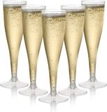 Matana – 48 Plastic Champagneglazen, 130ml – Herbruikbaar & Elegant – Voor Bruiloften, Verjaardagen & Feesten