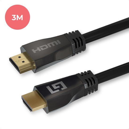 Auronic LifeGoods HDMI 2.1 Kabel - 3 Meter - 4K (120 Hz) en 8K (60 Hz) - 18Gbps - Ultra High Speed - Zwart