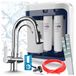 Ari Nordic Robinet de cuisine 3 voies, Chrome, avec douchette extractible et système de filtration d'eau Aquaphor RO-202S Pro